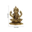 Laxmi Murti  - 3.5 x 2.75 Inches |  Brass Idol  Lakshmi Idol  Lakshmi Murti  Lakshmi Statue for Pooja Online