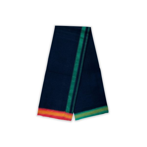 Veshti - 2 Mtrs | Ayyappa Thalapathi Border Dhoti  Black Colour Vesti for Men Sale