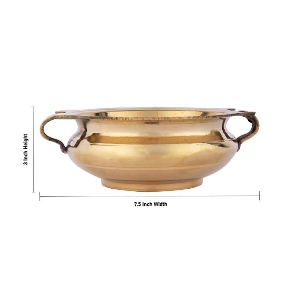 Brass Urli - 3 x 7.5 Inches | Uruli  Brass Bowl  Flower Pot for Home Cheap