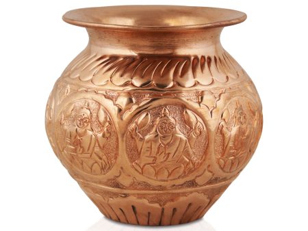 Copper Lota - 4.5 x 3.75 Inches | Ashtalakshmi Chombu  Copper Kalash for Pooja For Discount