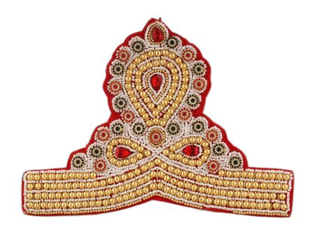 Moti Crown - 8.5 Inch | Kireedam  Mukut  Kiritam for Deity  Assorted Design Sale