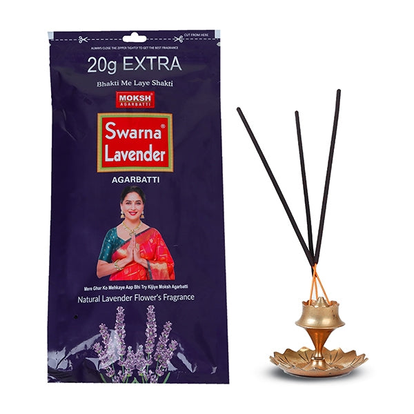 Moksh Puja Incense Sticks Zipper Pouch - Swarna Lavender For Sale