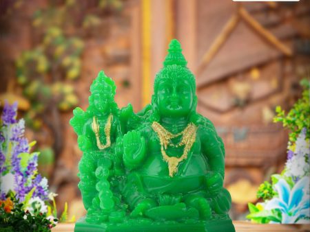 Laxmi Kuber Statue - 3 x 4 Inches Green | Resin Lakshmi Kuber Idol  Laxmi Kuber Idol for Pooja Supply