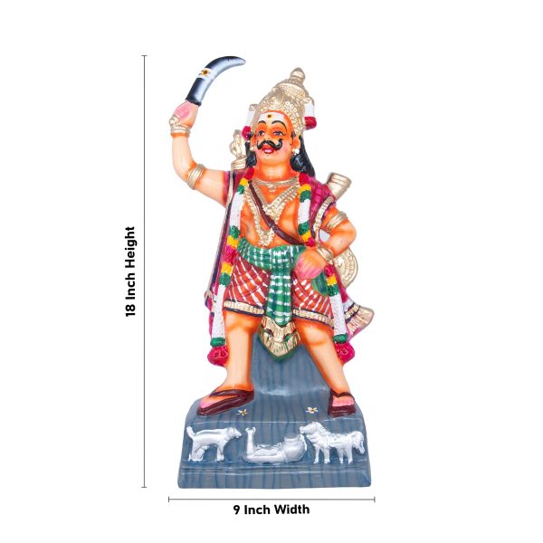 Madurai Veeran Paper Mache Golu Bommai - 18 x 9 Inches | Giri Golu Doll  Navaratri Golu Bomma Gombe Bommai Hot on Sale