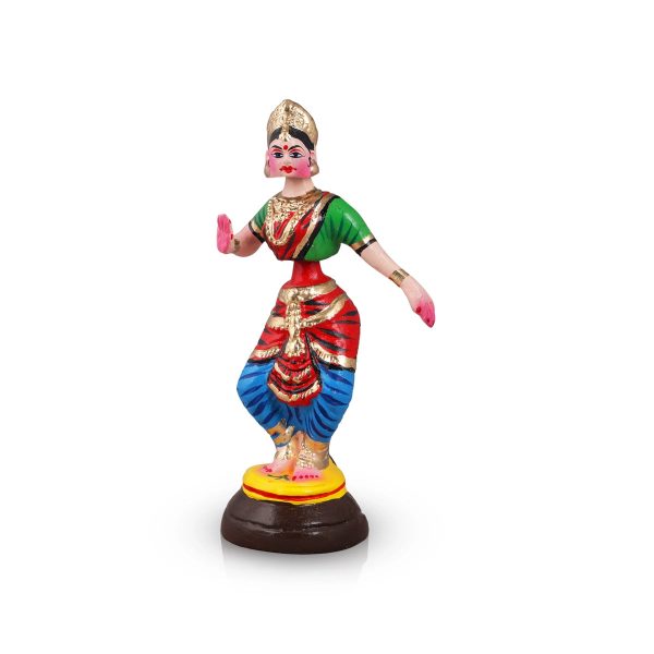 Bharatanatyam Dance Doll Paper Mache Golu Bommai - 12 x 6 Inches | Giri Golu Doll  Navaratri Golu Bomma Gombe Online Hot Sale