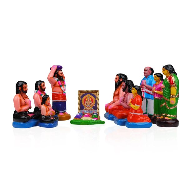 Ayyappan Irumudi Kettu Clay Golu Bommai Set - 7 x 3.5 Inches | Giri Golu Doll  Navaratri Golu Bomma Gombe Online now