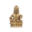 Kuber Statue - 2 x 1 Inches | Kuber Murti  Antique Brass Idol for Pooja  110 Gms Approx on Sale