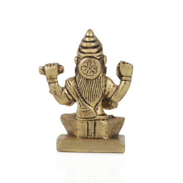 Saraswati Murti  - 2.75  Inches |  Antique Brass Statue  Saraswati Idol  Saraswati Mata Murti for Pooja Fashion