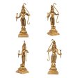 Dashavatar Idol Set - 6.5 x 3 Inches | Dashavatar Statue  Antique Brass Idol for Pooja  4.425 Kgs Approx Fashion