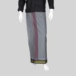 Cotton Veshti - 2 Mtrs | Rudraksha Border Dhoti  Grey Colour Vesti for Men Online Hot Sale