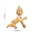 Crawling Krishna Idol - 3 x 2.25 Inches | Brass Idol  Laddu Gopal Murti for Janmashtami  155 Gms Approx Discount