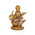 Saraswati Murti - 8.5 x 6 Inches | Saraswati Moorti Sitting On Swan  Resin Statue for Pooja Online Sale