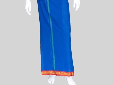 Veshti - 2 Mtrs | Ayyappa Thalapathi Border Dhoti  Blue Colour Vesti for Men Online Hot Sale