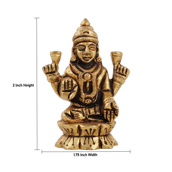 Laxmi Murti  - 2 x 1.75 Inches |  Brass Idol  Lakshmi Idol  Lakshmi Murti  Lakshmi Statue for Pooja Cheap