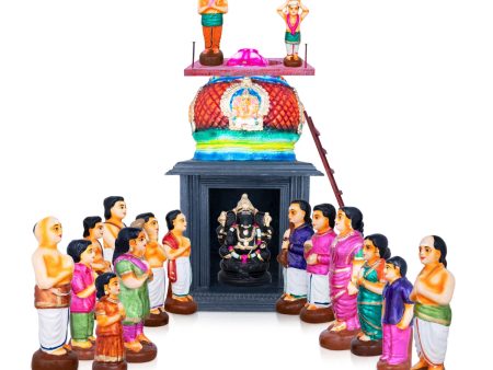 Vinayagar Kumbabishekam Paper Mache Golu Bommai Set - 24 x 12 Inches | Giri Golu Doll  Navaratri Golu Bomma Discount