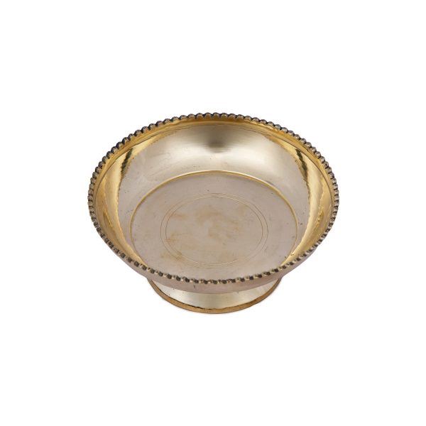 Brass Bowl With Stand - 1.75 x 4.25 Inches | Plain Design Brass Cup  Pooja Cup for Home  160 Gms Approx For Discount