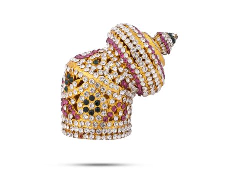 Andal Kireedam - 3 x 1.5 Inches | Stone Crown  Stone Kireedam for Deity Online now