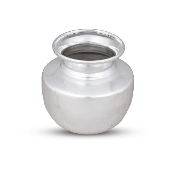 Lota - 5 x 3.5 Inches | German Silver Chombu  Kalasam for Pooja  255 Gms Approx Online Sale