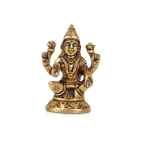 Laxmi Murti  - Goal Base - 2.75 x 2 Inches | Brass Idol  Lakshmi Idol  Lakshmi Murti  Lakshmi Statue for Pooja For Cheap