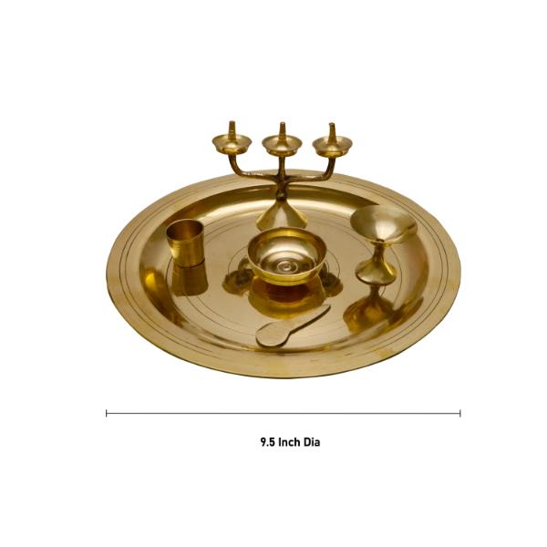 Ashtamangalyam Set - 9.5 Inches | Brass Ashta Mangalam  Ashtamangalyam Set for Marriage Cheap