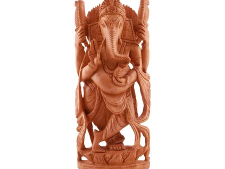 Ganesh Murti - 8 Inch | Wooden Statue  Ganapati Murti  Vinayagar Statue for Pooja Online now