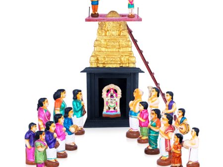 Tirupati Kumbabishekam Paper Mache Golu Bommai Set - 22 x 12 Inches | Giri Golu Doll  Navaratri Golu Bomma Online now