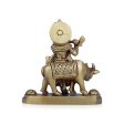 Krishna Murti With Cow - 4.5 x 4 Inches | Antique Brass Idol  Standing Krishna Idol for Pooja  575 Gms Approx For Discount