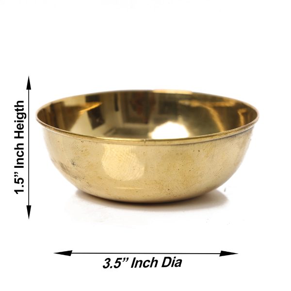 Brass Cup - 1.5 x 3.5 Inches | Rocket Cup  Kumkum Bowl for Pooja  35 Gms Approx Online Sale