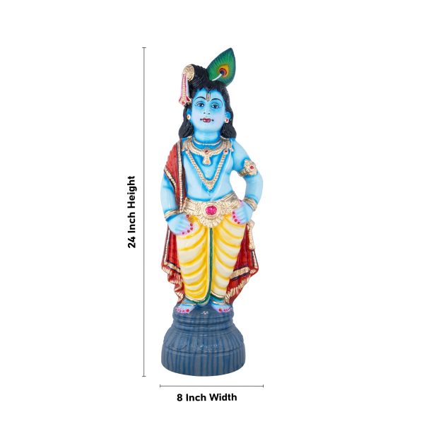 Vittoba Krishna Paper Mache Golu Bommai - 24 x 8 Inches | Giri Golu Doll  Navaratri Golu Bomma Gombe Bommai Supply