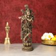 Radha Krishna Statue Pair - 14 x 4.5 Inches | Resin Statue  Brass Polish Radha Krishna Idol for Pooja  2.525 Kgs Online Hot Sale