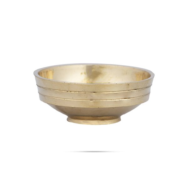 Flower Pot - 1 x 2 Inches | Brass Urli  Uruli for Living Room  40 Gms Approx Hot on Sale