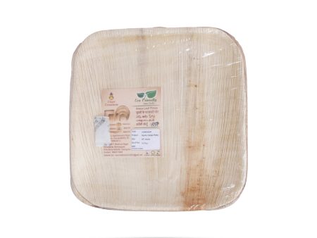 Areca Leaf Plate Set - 9 x 9 Inches | 10 Pcs  Areca Palm Plates  Square Shape Areca Plates Discount