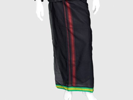 Veshti - 2 Mtrs | Royal King Thalapathi Border Dhoti  Black Colour Vesti for Men Hot on Sale