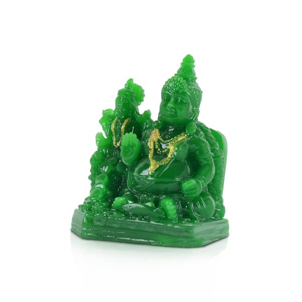 Laxmi Kuber Statue - 4 x 3 Inches Green | Resin Lakshmi Kuber Idol  Laxmi Kuber Idol for Pooja Hot on Sale