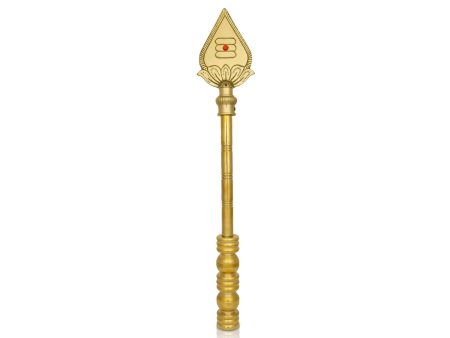 Vel Flag Post - 17 x 3 Inches | Car Flag Post Vel  Lord Murugan Vel Brass Flag Post for Car  1.320 Kgs Approx For Cheap