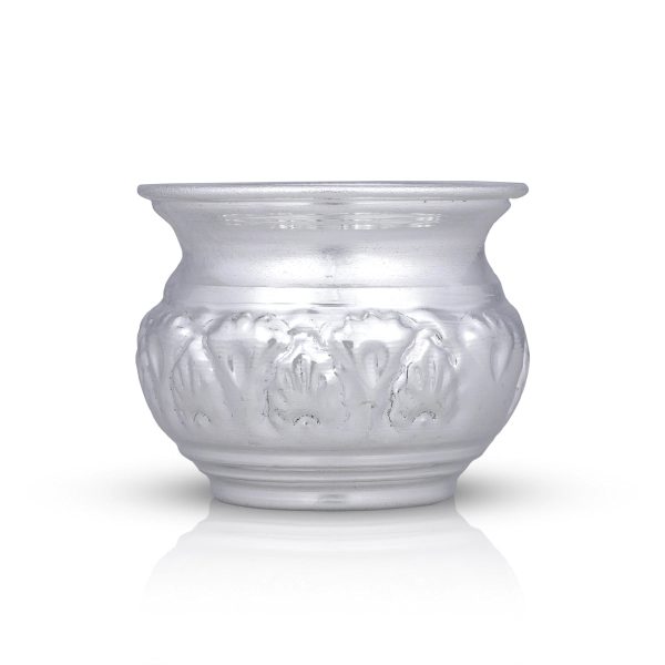 Chandan Cup - 2 x 2.5 Inches | German Silver Cup  White Metal Bowl for Pooja  65 Gms Approx For Discount