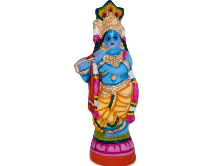 Flute Krishnan Statue - 1.5 Feet | Giri Golu Doll  Paper Mache  Navratri Bommai Sale