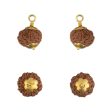 9 Mukhi Rudraksha Bead Pendant | 9 Mugam Bead With Golden Cup  Java 9 Face Rudraksh Bead Locket for Men & Women Discount