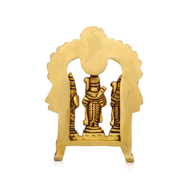 Ram Darbar Murti with Arch - 4 x 2.5 Inches | Antique Brass Idol  Ram Darbar Idol for Pooja  310 Gms Approx Online now