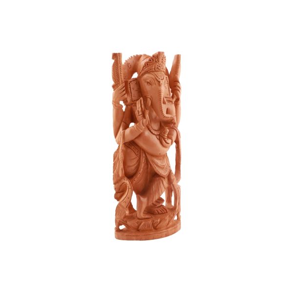 Ganesh Murti - 8 Inch | Wooden Statue  Ganapati Murti  Vinayagar Statue for Pooja Online now