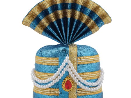 Turban - 8 x 5 Inches | Kireedam  Mukut  Pagdi  Crown for Deity  Assorted Colour Supply