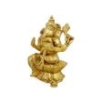 Ganesh Murti - 7.5 x 6 Inches | Antique Brass Idol  Vinayaka Statue  Ganpati Idol for Pooja  2.200 Kgs Approx For Sale