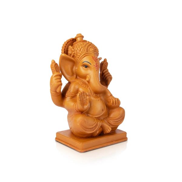 Ganesh Statue - 8 x 5.5 Inches | Wooden Statue  Vinayaka Idol   Ganesh Idol for Pooja Hot on Sale