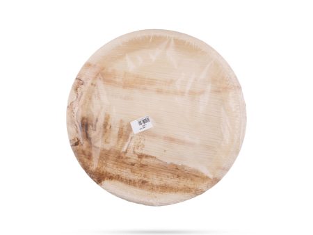 Areca Leaf Plate Set - 12 Inches | 10 Pcs  Round Shape Areca Palm Plates  Disposable Plate for Temple  825 Gms Online now