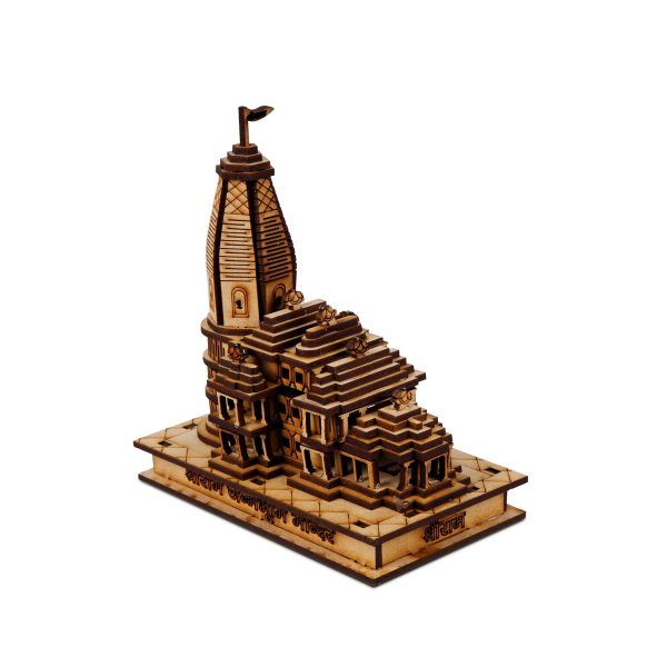 Ayodhya Ram Temple with LED - 6 x 5.5 Inches | Ayodhya Ram Mandir for Home Decor Cheap