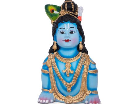 Crawling Krishnan Statue - 11 x 10 Inches | Giri Golu Doll  Clay Doll  Janmashtami Decoration Discount