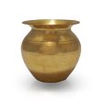 Brass Lota  - 4.25 x 4  Inches |  Chombu  Kalash Pot  Kalasam for Pooja Online now