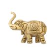 Elephant Statue - 2 x 2.5 Inches | Elephant Figurine  Antique Brass Idol for Home Decor  315 Gms Approx Online Sale