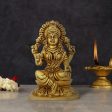 Lakshmi Idol - 5 x 3 Inches | Antique Brass Idol  Laxmi Murti  Lakshmi Murti for Pooja  990 Gms Approx Hot on Sale