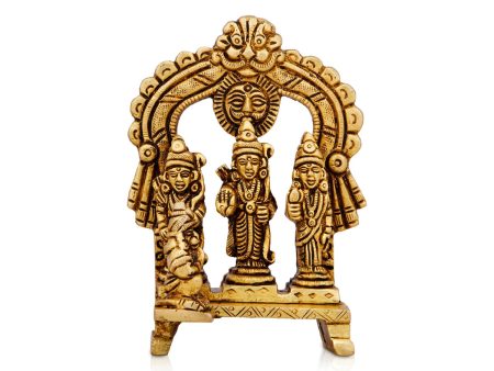 Ram Darbar Murti with Arch - 4 x 2.5 Inches | Antique Brass Idol  Ram Darbar Idol for Pooja  310 Gms Approx Online now